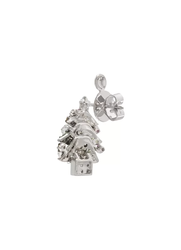 Fine Jewellery>MIO HARUTAKA Christmas Tree 18K White Gold Diamond Gemstone Single Earring