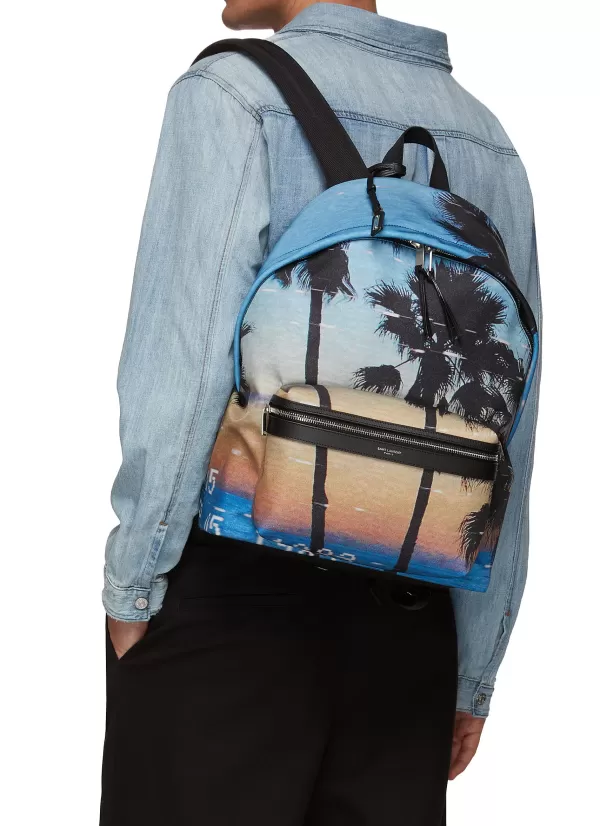 Backpacks>SAINT LAURENT City' Sunset Print Backpack