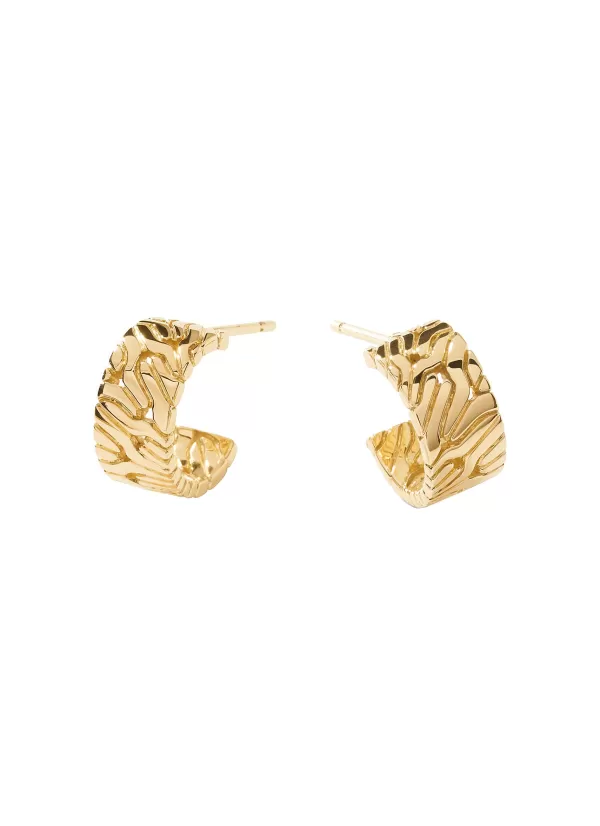 Fine Jewellery>JOHN HARDY Classic Chain 18K Gold C Hoop Earrings