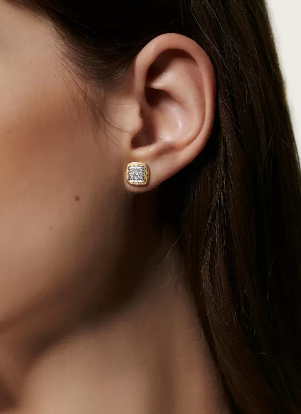 Fine Jewellery>JOHN HARDY Classic Chain 18K Gold Diamond Stud Earrings