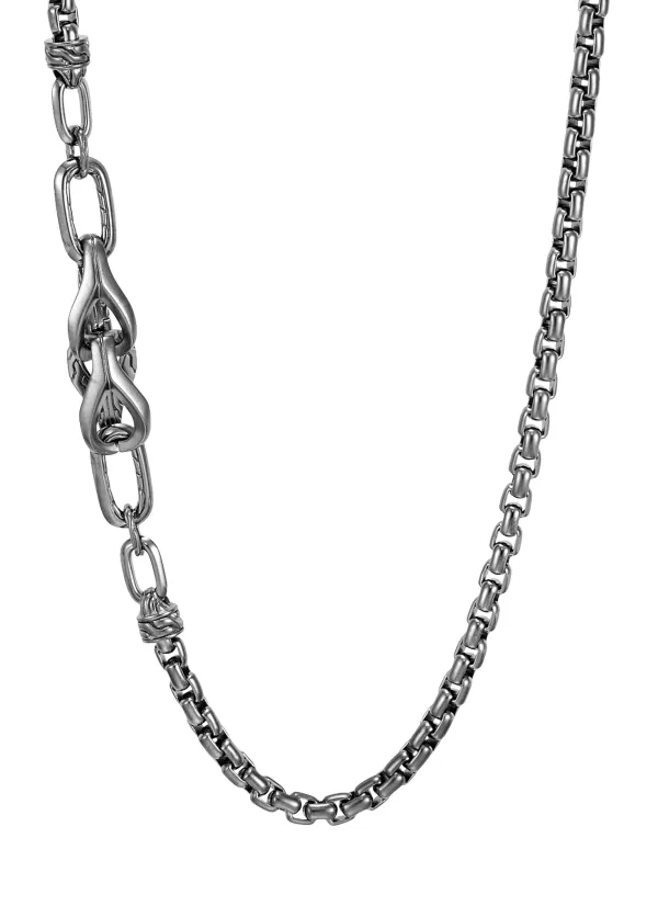 Fine Jewellery>JOHN HARDY Classic Chain Black Rhodium Asli Sterling Silver Box Chain Necklace — Size 26