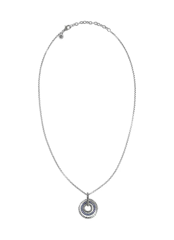 Fine Jewellery>JOHN HARDY Classic Chain Blue Sapphire Sterling Silver Mini Rolo Chain Necklace — Size 18-20
