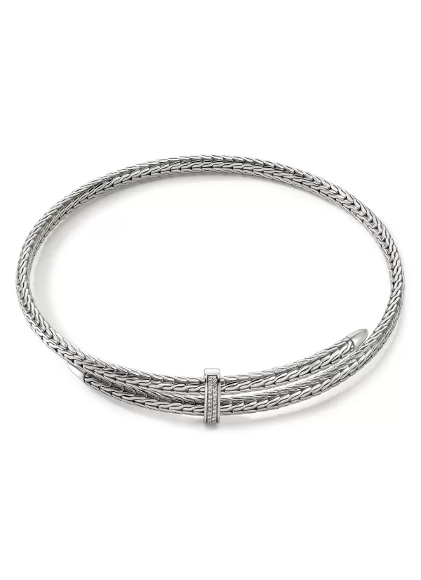 Fine Jewellery>JOHN HARDY Classic Chain Diamond Sterling Silver Coil Necklace — Size 13