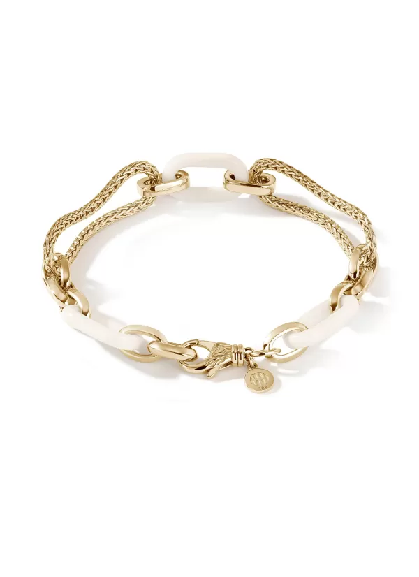 Fine Jewellery>JOHN HARDY Classic Chain Hammered 18K Gold Mandala Bracelet — Size Um