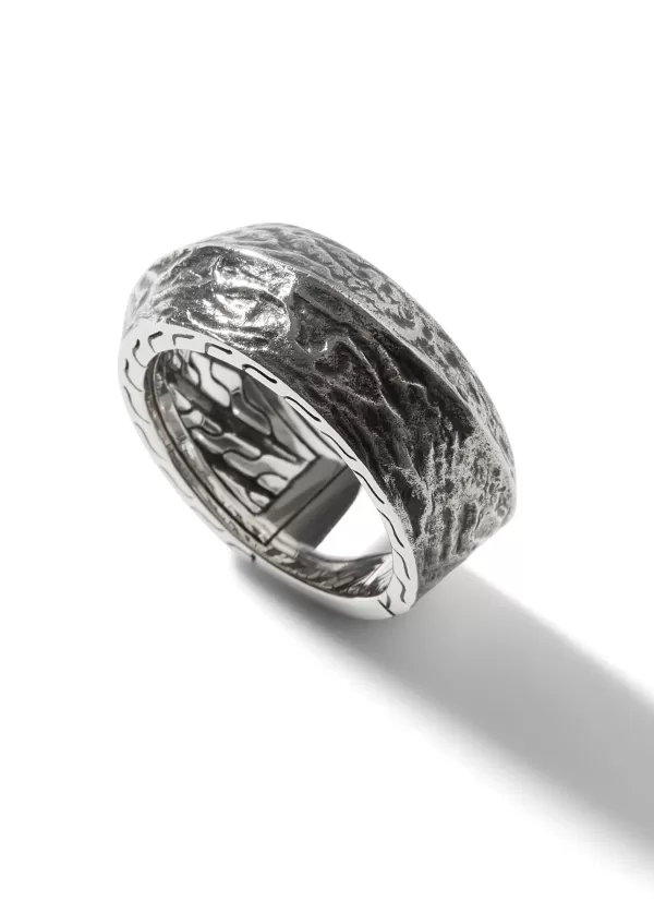 Fine Jewellery>JOHN HARDY Classic Chain Reticulated Sterling Silver Band Ring — Size 10