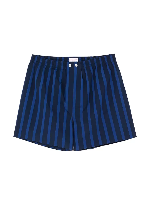 Underwear>DEREK ROSE Classic Woven Striped Cotton Boxer Shorts