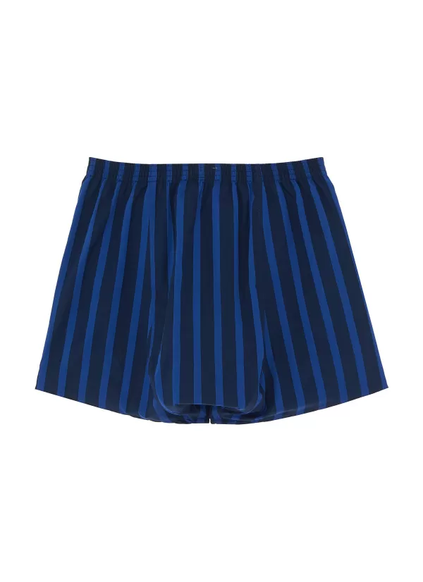 Underwear>DEREK ROSE Classic Woven Striped Cotton Boxer Shorts