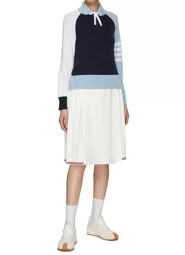 Tops>THOM BROWNE Colour Block 4 Bar Stripe Pullover