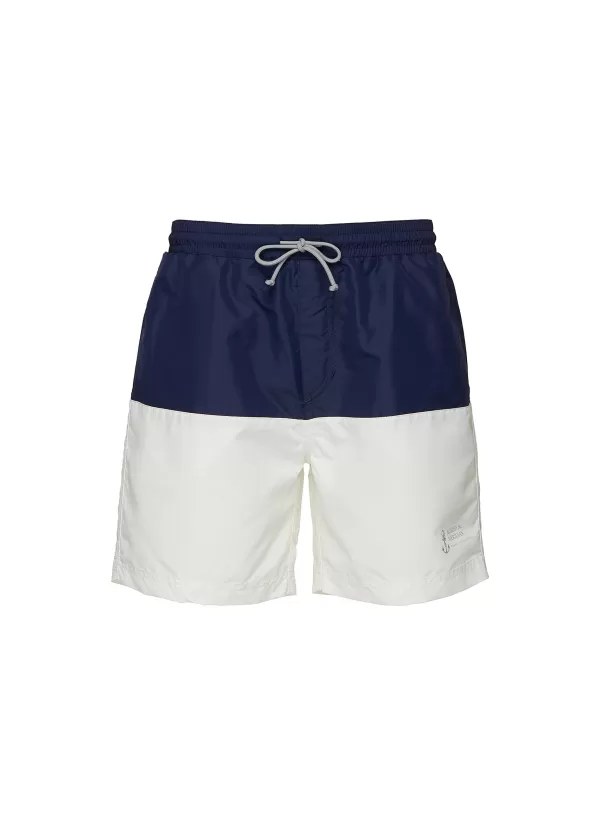 Swimwear>BRUNELLO CUCINELLI Colourblock Swim Trunks