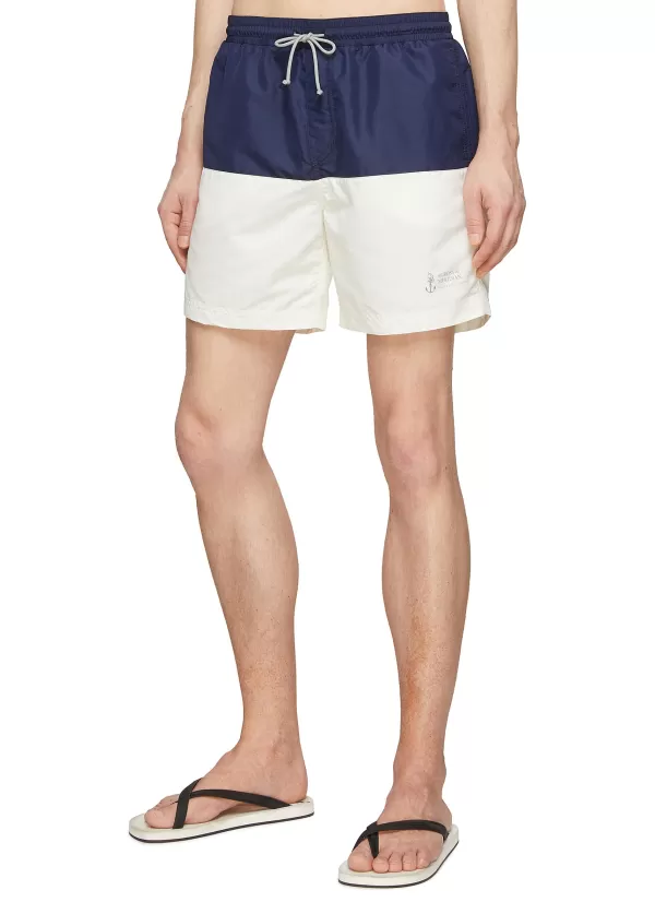 Swimwear>BRUNELLO CUCINELLI Colourblock Swim Trunks