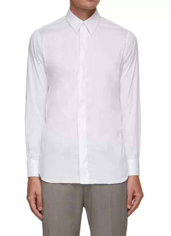 Shirts>LARDINI Comfort Albini Cotton Blend Shirt