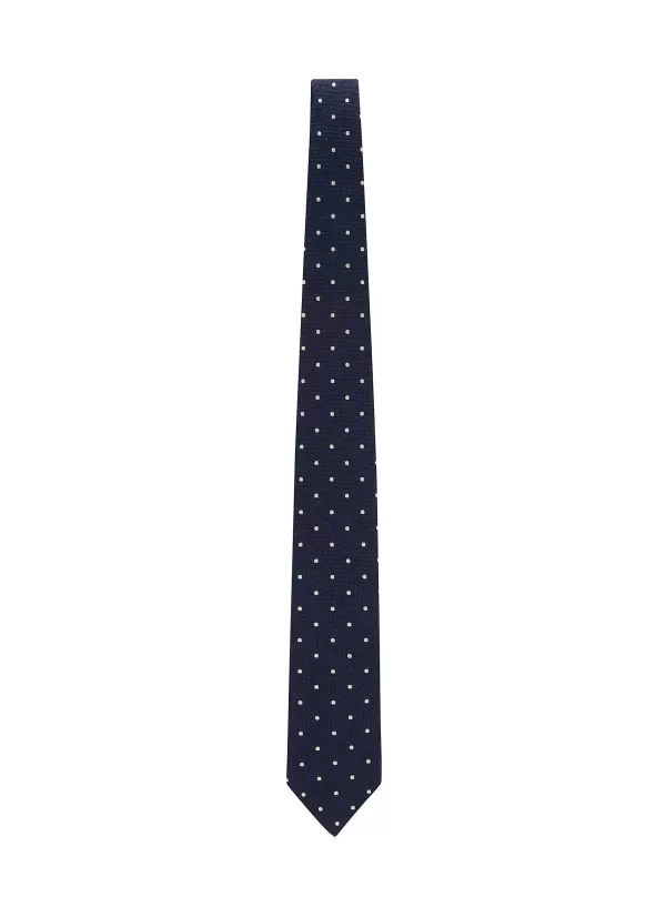 Ties>STEFANOBIGI MILANO Contrast Dot Bourette Silk Tie