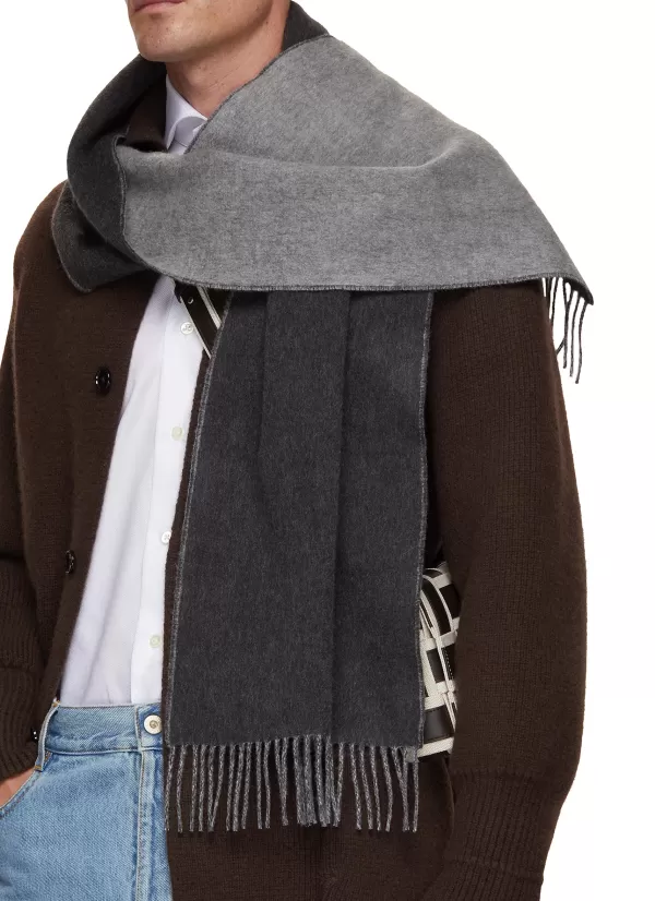 Scarves>JOHNSTONS OF ELGIN Contrast Reversible Cashmere Scarf