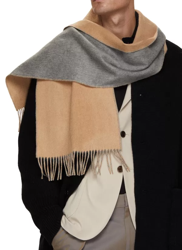 Scarves>JOHNSTONS OF ELGIN Contrast Reversible Cashmere Scarf