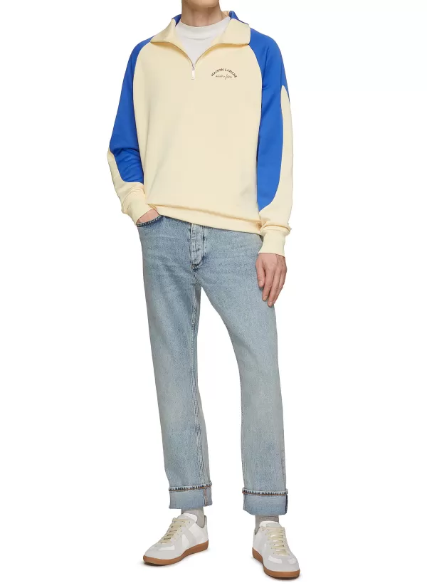 Pullovers & Hoodies>MAISON LABICHE Contrast Sleeve Sweatshirt