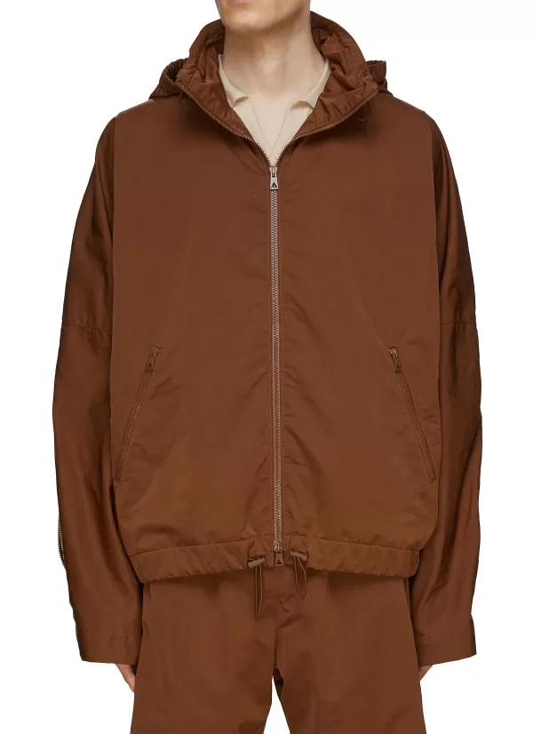 Jackets>BOTTEGA VENETA Contrast Zipper Sleeve Tech Jacket