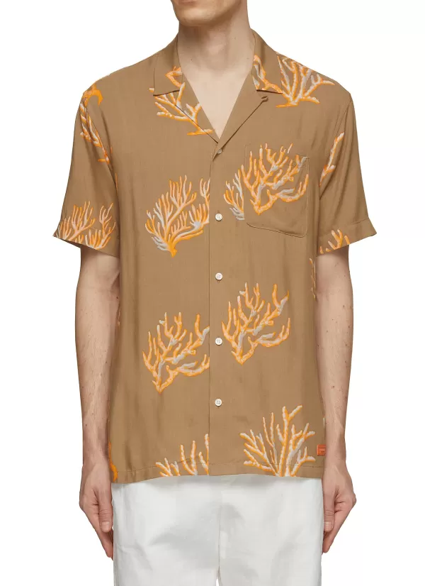 Shirts>SCOTCH & SODA Coral Short Sleeve Shirt