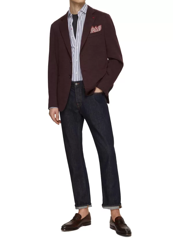 Suits>ISAIA Cortina Notch Lapel Single Breasted Blazer