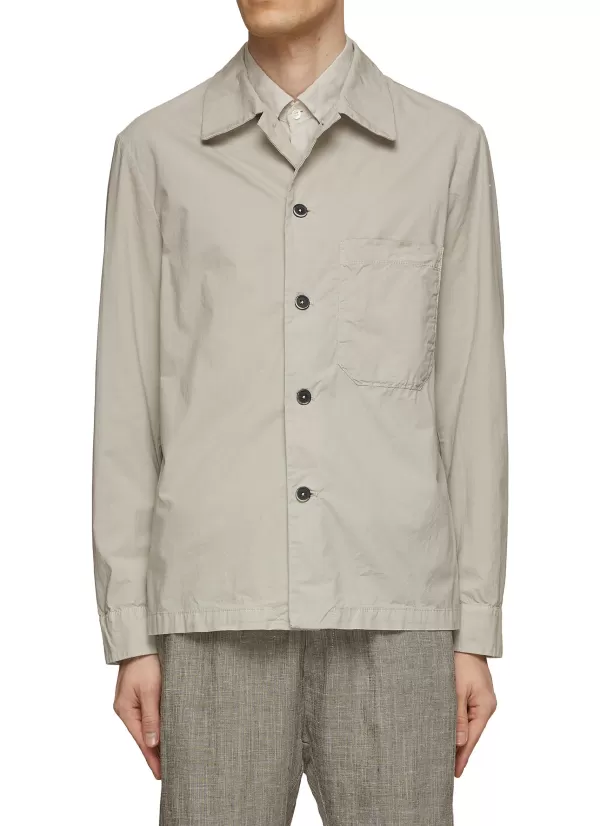 Shirts>BARENA Cotton Blend Overshirt