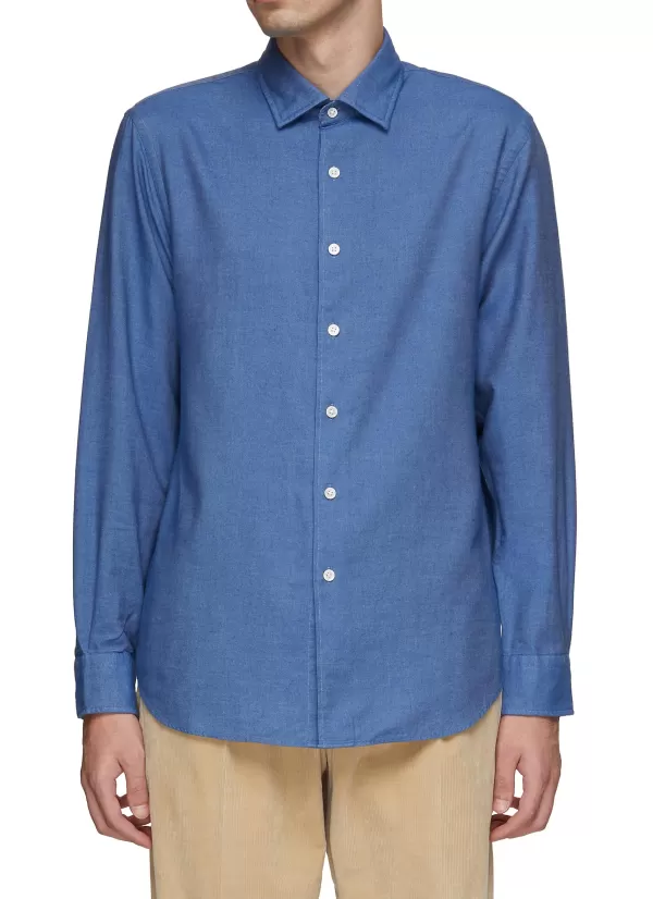 Shirts>TOMORROWLAND Cotton Cashmere Blend Dress Shirt