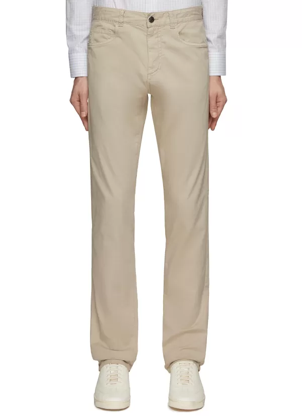 Pants>CANALI Cotton Silk Stretch Jeans