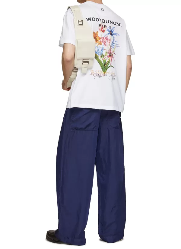 T-Shirts>WOOYOUNGMI Cotton Tulip Flower Print Tee