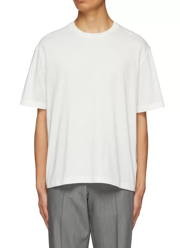 T-Shirts>THE ROW Crewneck Cotton T-Shirt