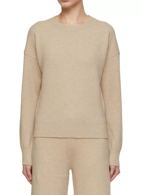 Knitwear>YVES SALOMON Crewneck Cotton Wool Sweater