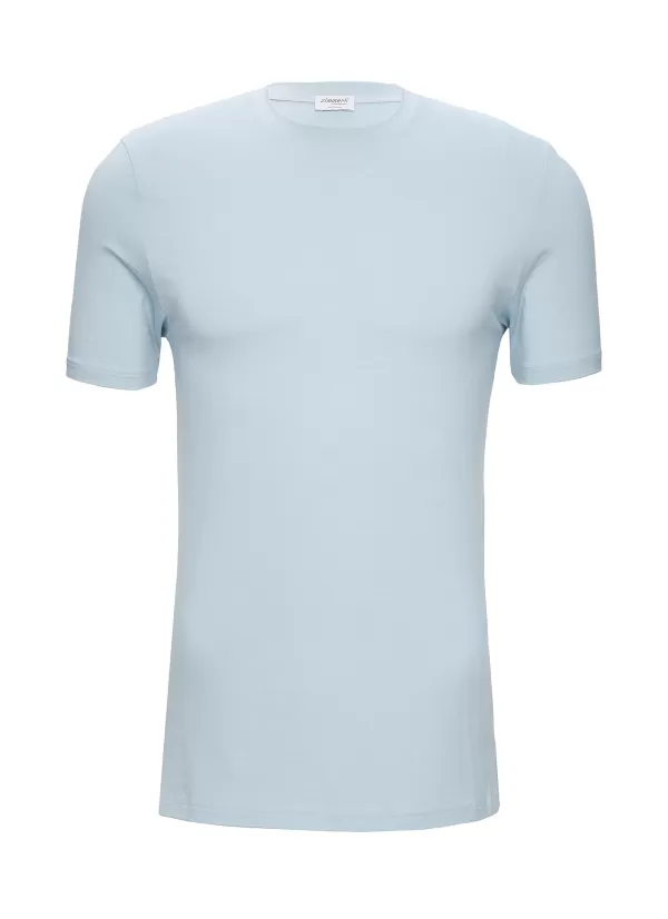 T-Shirts>ZIMMERLI Crewneck Short Sleeve Micromodal Blend Undershirt