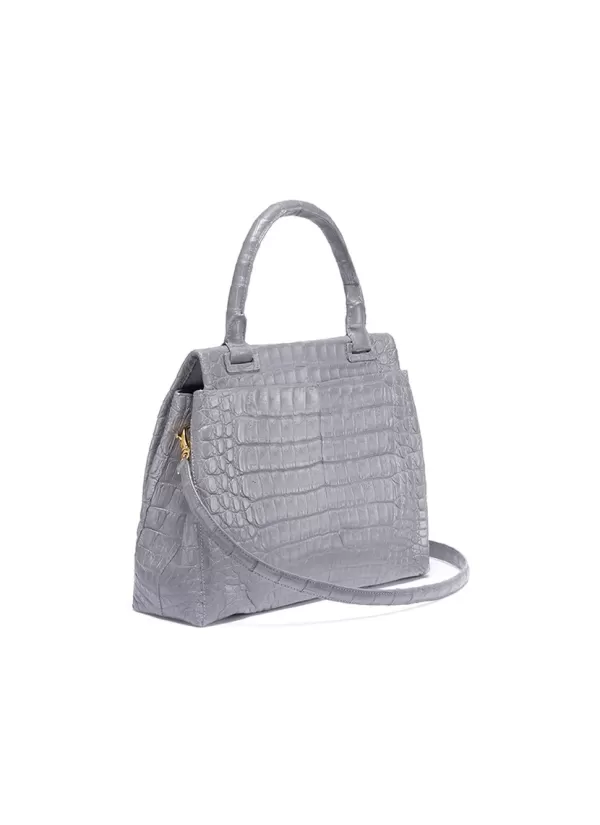 Tote Bags>NANCY GONZALEZ Crocodile Leather Flap Tote Bag