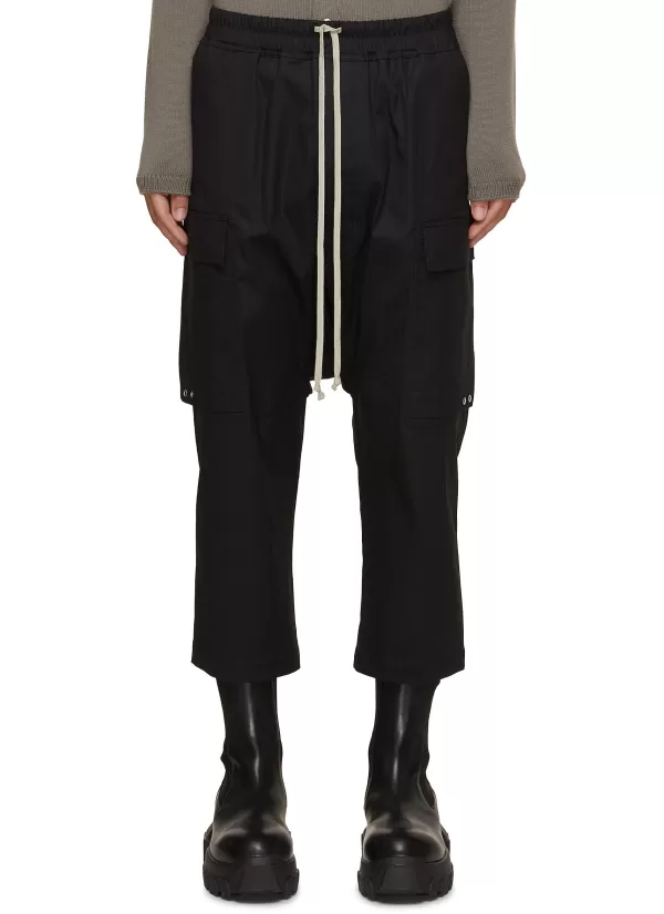 Pants>RICK OWENS Cropped Dropped Crotch Cargo Pants