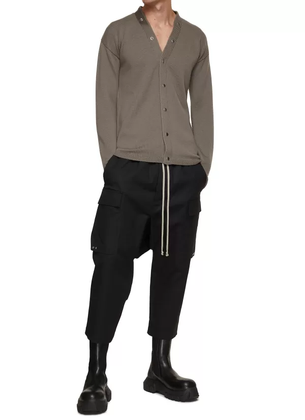 Pants>RICK OWENS Cropped Dropped Crotch Cargo Pants