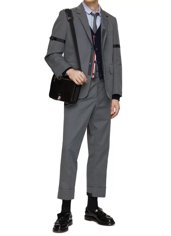 Pants>THOM BROWNE Cropped Flat Front Pants