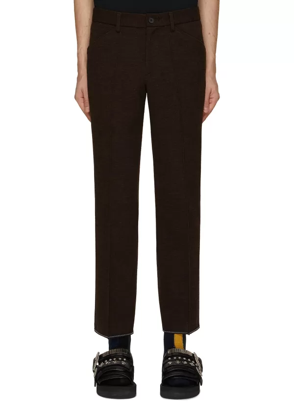 Pants>KOLOR Cropped Skinny Fit Wool Pants