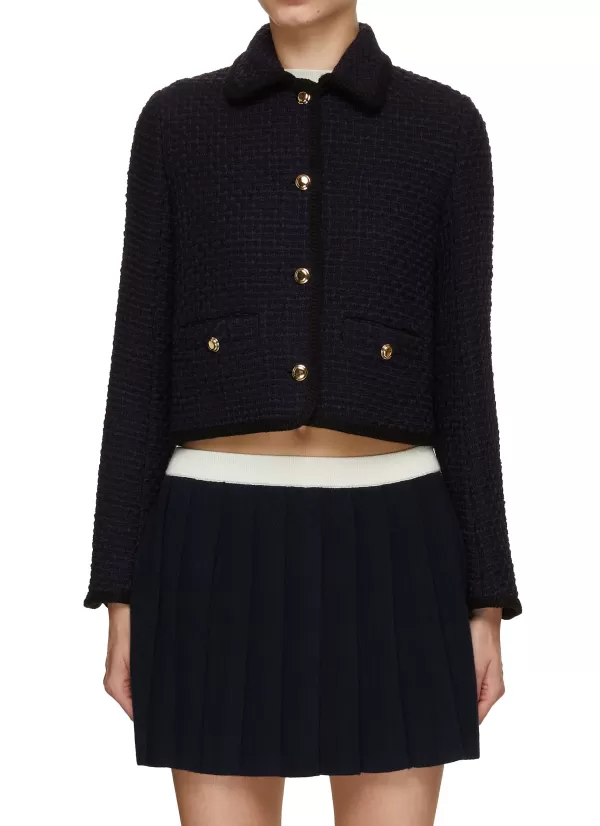 Jackets>MIU MIU Cropped Tweed Jacket