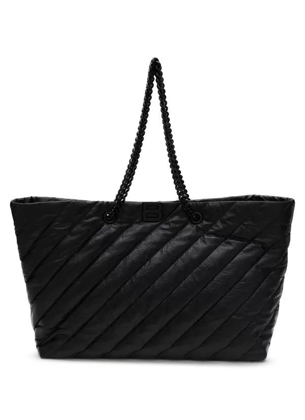 Tote Bags>BALENCIAGA Crush Quilted Shopper Bag