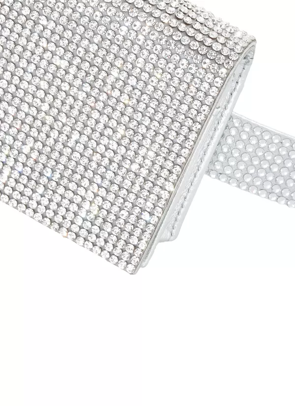 Crossbody>JUDITH LEIBER Crystal Embellished Leather Belt Bag