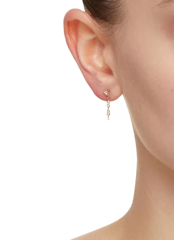 Fashion Jewellery>MÉTIER BY TOMFOOLERY Dala Droplet 9K Gold Diamond Single Earring