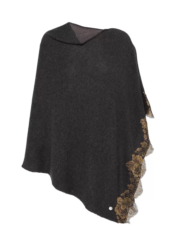 Scarves & Wraps>VINTAGE SHADES Desirable Beauty Cashmere Poncho