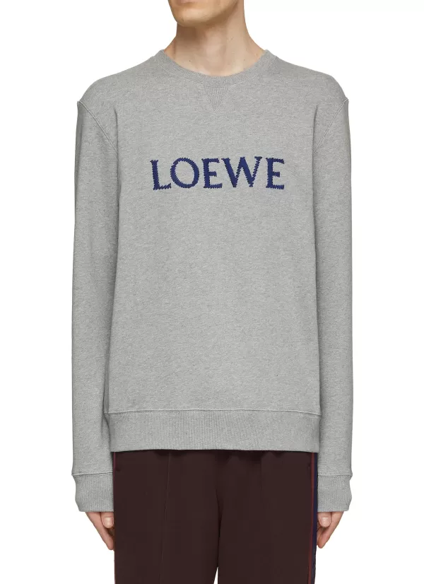 Pullovers & Hoodies>LOEWE Diagonal Stitch Logo Sweatshirt