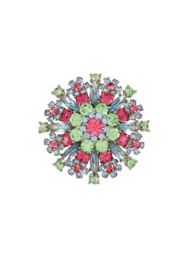 Vintage Accessories>* Diamante Flower Brooch