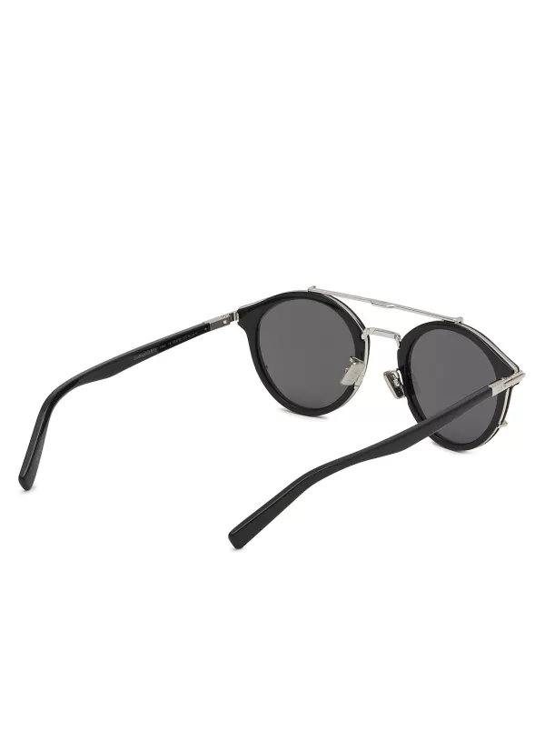 Eyewear>DIOR blacksuit R7U Round Metal Sunglasses