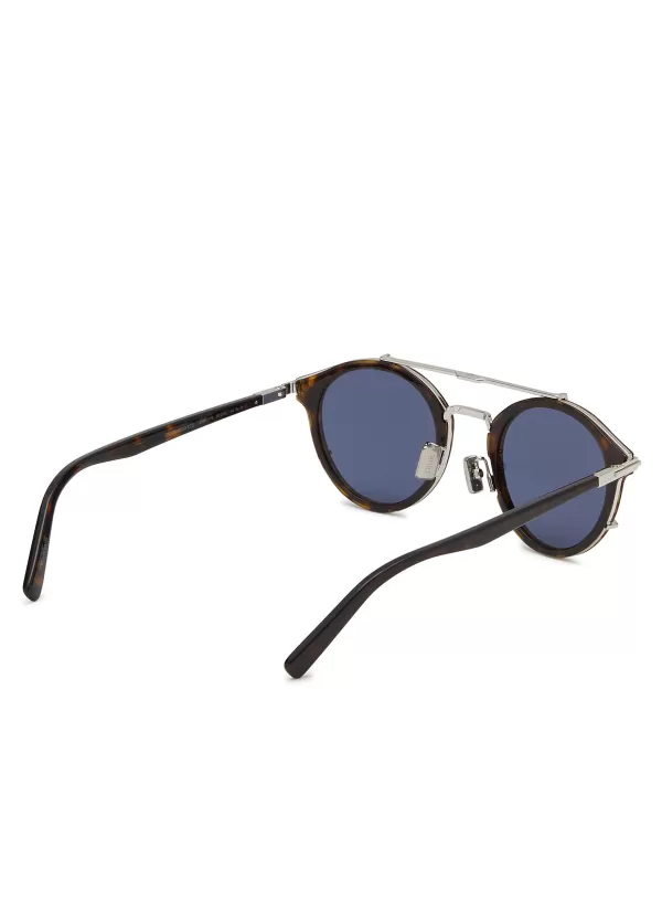 Eyewear>DIOR blacksuit R7U Round Metal Sunglasses