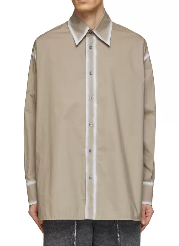 Shirts>MM6 MAISON MARGIELA Dip Dyed Trim Shirt