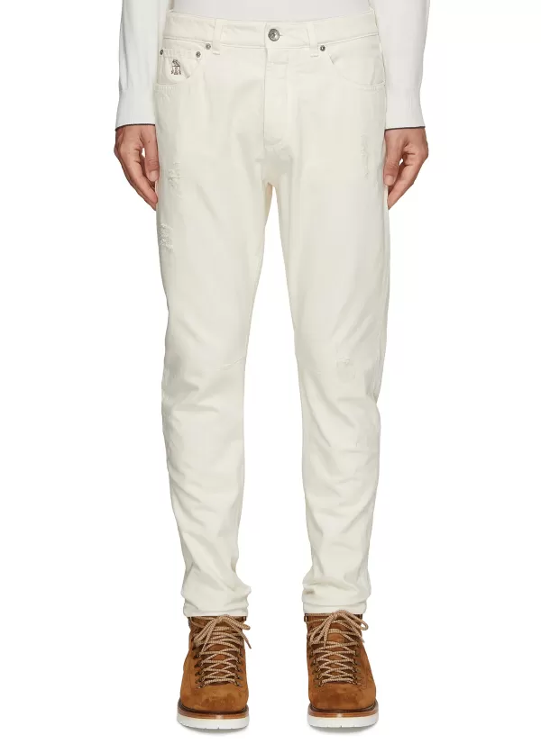 Pants>BRUNELLO CUCINELLI Distressed Denim Pants