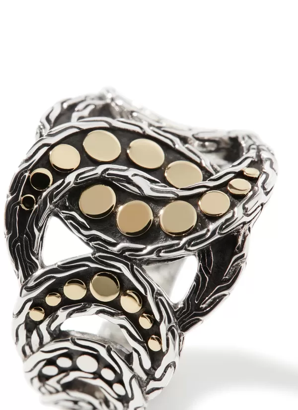 Fine Jewellery>JOHN HARDY Dot 18K Gold Sterling Silver Ring — Size 7