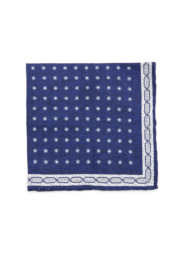 Pocket Squares>BRUNELLO CUCINELLI Dotted Chequered Silk Pocket Square