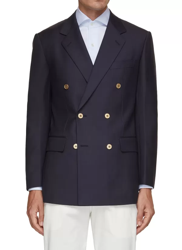 Suits>TOMORROWLAND Double Breasted Notch Lapel Blazer