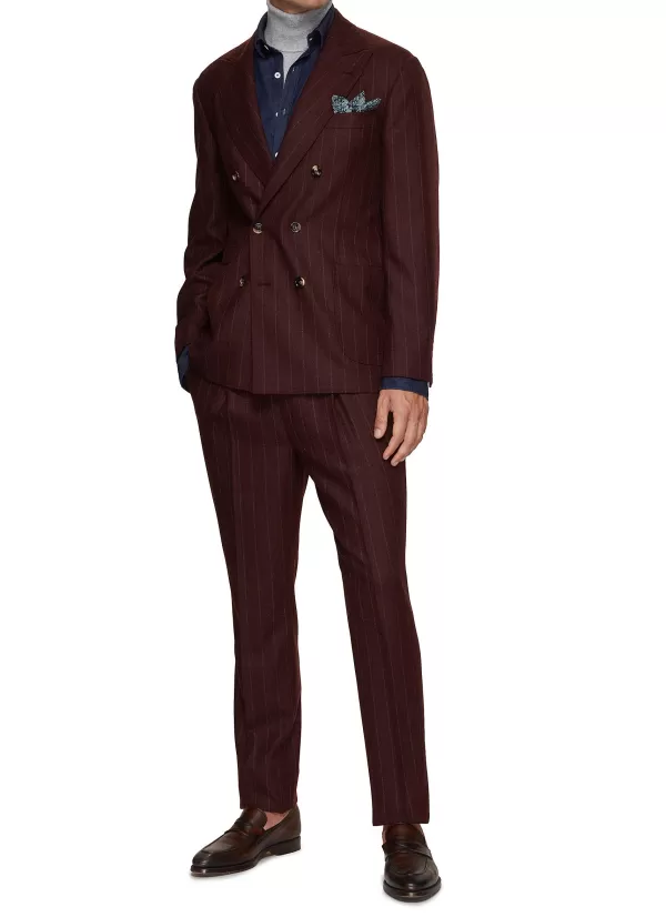 Suits>BRUNELLO CUCINELLI Double Breasted Pinstripe Suit