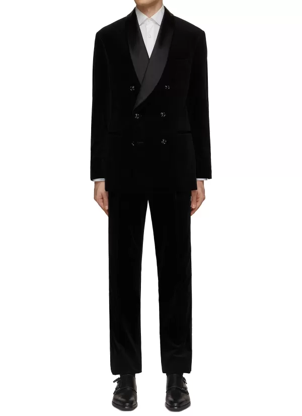 Suits>BRUNELLO CUCINELLI Double Breasted Shawl Collar Evening Smoking Tuxedo